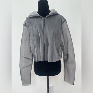 Alo Yoga Mesh See Zip Up Hoodie Women’s Size M